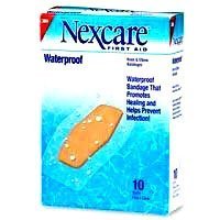 3M Nexcare Waterproof Bandages, Medium Size, (Box of 10)