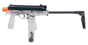 Umarex Combat Zone Mag 9 Airsoft Gun, Folding Stock, Clear