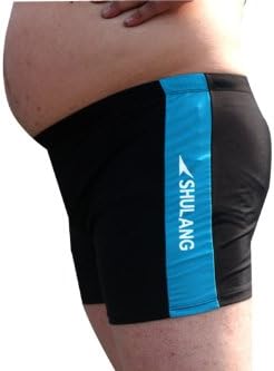 Wantdo Swimwear Trunks Shorts Tie Elastic Briefs(Lake Green,X-Large)