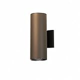 IMAGE OF Kichler Lighting 9244AZ 12-Inch 2-Light Incandescent Outdoor Wall Mount, Architectural Bronze