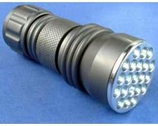 High Intensity 21 LED 3 AAA Machined Aluminum Flashlight - Black-by-UPS