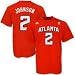 adidas Atlanta Hawks #2 Joe Johnson Red Player T-shirt (Medium)