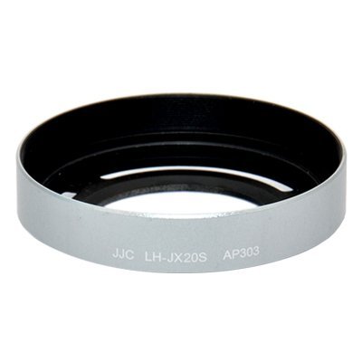 JJC LH-JX20 (S) replace LH-X20 for Fujifilm FinePix X20 Silver lens hood with Adapter Ring
