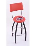 Montreal Canadiens Single-Ring Swivel Bar Stool w/ Back