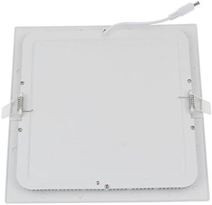 15W 75*SMD2835 Epistar 1350Lm CRI>80 6000-6500K Cool White LED Panel Light , Square Recessed Ceiling Lamp (AC 85-265V) (15 Watts)