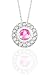 14K PINK SAPPHIRE DIAMOND PENDANT .85 CTS