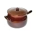 Terracotta 5.5 Quart Stew-Soup Pot with Extended Helper Handle in Chocolate