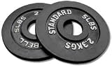 Pair 5 lb. Cast Iron Olympic Plates