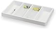 TrippNT 50040 Polystyrene Plastic Shallow Syringe 4 Slot Drawer Organizer, 13" Width x 9" Height x 1.75" Depth