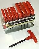 Tools & Hardware : 10 Pcs T-Handle Hex Key (Allen Wr.) Set - Metric