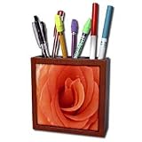 Florene Flowers - Perfect As A Rose - Tile Pen Holders-5 inch tile pen holder