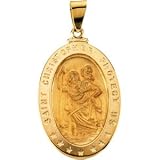 14K Yellow Gold St. Christopher Medal