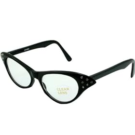 Rhinestone Cat Eye 50s Party Sunglasses