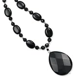 .925 Silver & Onyx Necklace- 17+.