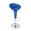 Metallic Blue Scooper Adjustable Bar or Counter Stool