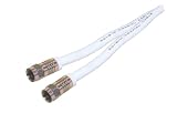 150 FT WHITE RG-6QUAD CABLE W/ COMPRESSION F MALE