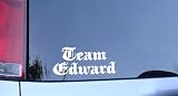 Team Edward white vinyl sticker for twilight and vampire fans
