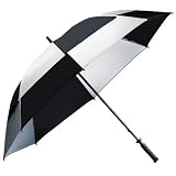 Fulton StormShield Double Canopy Golf Umbrella - Black / Silver