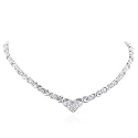 Sterling Silver 1.00 Carat Diamond Necklace 18"