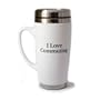 I LOVE COMMUTING Travel Mug, Ceramic and Stainless Steel -- From The Onion, America's Finest News Source