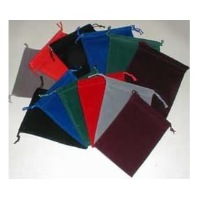 Chessex Dice: Velour Dice Bag Large (5 x 7) - Pick Your Color - Holds Approximately 90-100 Dice
