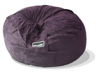 4 ft Plum Purple Foam Bean bag SLACKER sack like Love Sac Gaming chair with Microsuede Cover for Girls