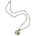 Puffed Circle Pendant w/ Diamond Bail on Chain .02cttw
