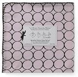 Ultimate Receiving Blanket - Pastel Pink with Brown Circles