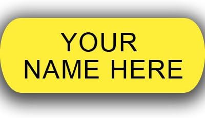 Iron On Labels - 100 Large Bright Yellow - Personalize with Your Text. for Clothing - Rental Linens - Handmade Fabric Items.