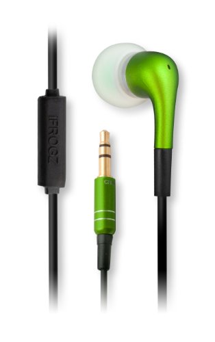 Earpollution EP-LB-MIC-GREEN Luxe MicroBud with Mic - Retail Packaging - Green Earpollution EP-LB-MIC-GREEN Luxe MicroBud with Mic - Retail Packaging - Green