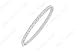 Diamond Eternity Bangle : 18K White Gold - 5.00 CT title=