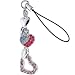 Gioielli Italy Cubic Zirconia HEART and Puffed HEARTS Cell Phone Charm