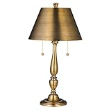 Brass Finish Library Metal Shade Table Lamp