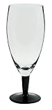 Anchor Hocking Celebrate 14-Ounce Pilsner Glass with Black Stem, 6 Pack by Anchor Hocking