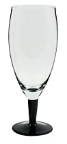 Anchor Hocking Celebrate 14-Ounce Pilsner Glass with Black Stem, 6 Pack
