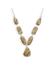 Picture Jasper Drop 18"" Necklace