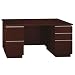 Office Products : Bush Furniture Milano Double Ped Desk 60-Inch, Harvest Cherry
