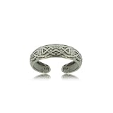 Celtic Toe Ring Sterling Silver Antiqued & Polished