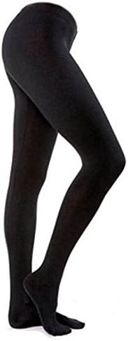 Leg Impressions Ladies Fleece Lined Extra Warm Footed Black Tights