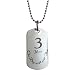 3 Year Sobriety Anniversary Stainless Steel Dog Tag Necklace