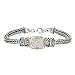 925 Silver & Diamond Bracelet with 14k Gold Accents (0.47ctw)