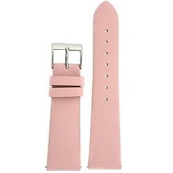 Watch Band Pink Satin Fabric with Leather lining