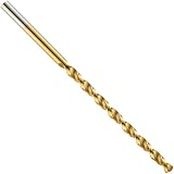 Cleveland 2575T Cobalt Steel Jobbers' Length Drill Bit, Wide-Land Parabolic Flute, TiN-Coated, Round Shank, 135 Degree Notch Point, 2mm (Pack of 6)