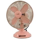 Minka-Aire Fans F300PNK Retro Style Fan - Pink Small Desk Fan 11 Blade Span