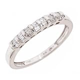 1/4 CT. T.W. Baguette Cut Diamond Ladies' Wedding Band 14K White Gold - Size 7
