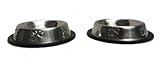 Cat Food Bowl Small Pet Bowl Steel Pet Feeder Non Skid Dry Food Bowl Puppy Food Bowl 2 Pack Set