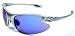 Sport Wrap Sunglasses RV17 Mirror lens Colors Golf, Cycling, Running. Mirror lens colors (Silver & Ice Blue)
