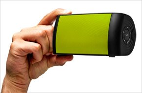The OontZ with Lime Green Grille by Cambridge SoundWorks