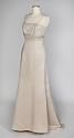 Champagne Satin Wedding Gown with Beaded Bodice