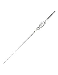 Sterling Silver Snake 025 Diamond-cut Chain (1mm)